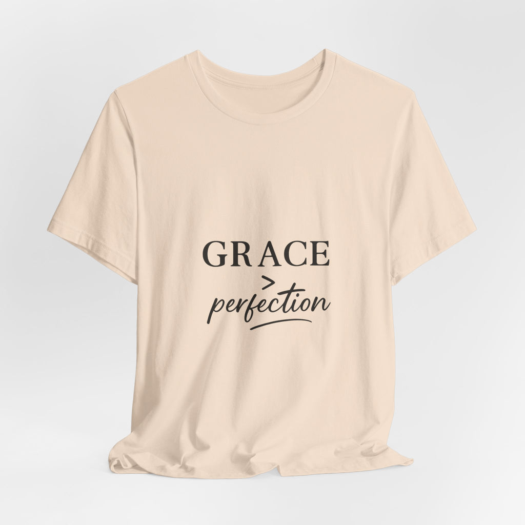 Grace Over Perfection Shirt, Christian Faith T-Shirt for Women, Inspirational Bible Quote Tee, Minimalist Religious Gift, Scripture Shirt