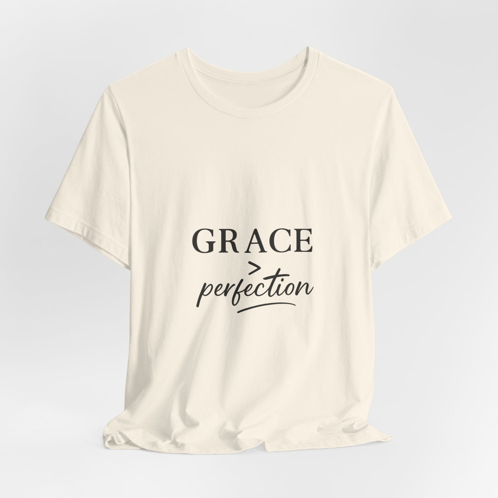 Grace Over Perfection Shirt, Christian Faith T-Shirt for Women, Inspirational Bible Quote Tee, Minimalist Religious Gift, Scripture Shirt