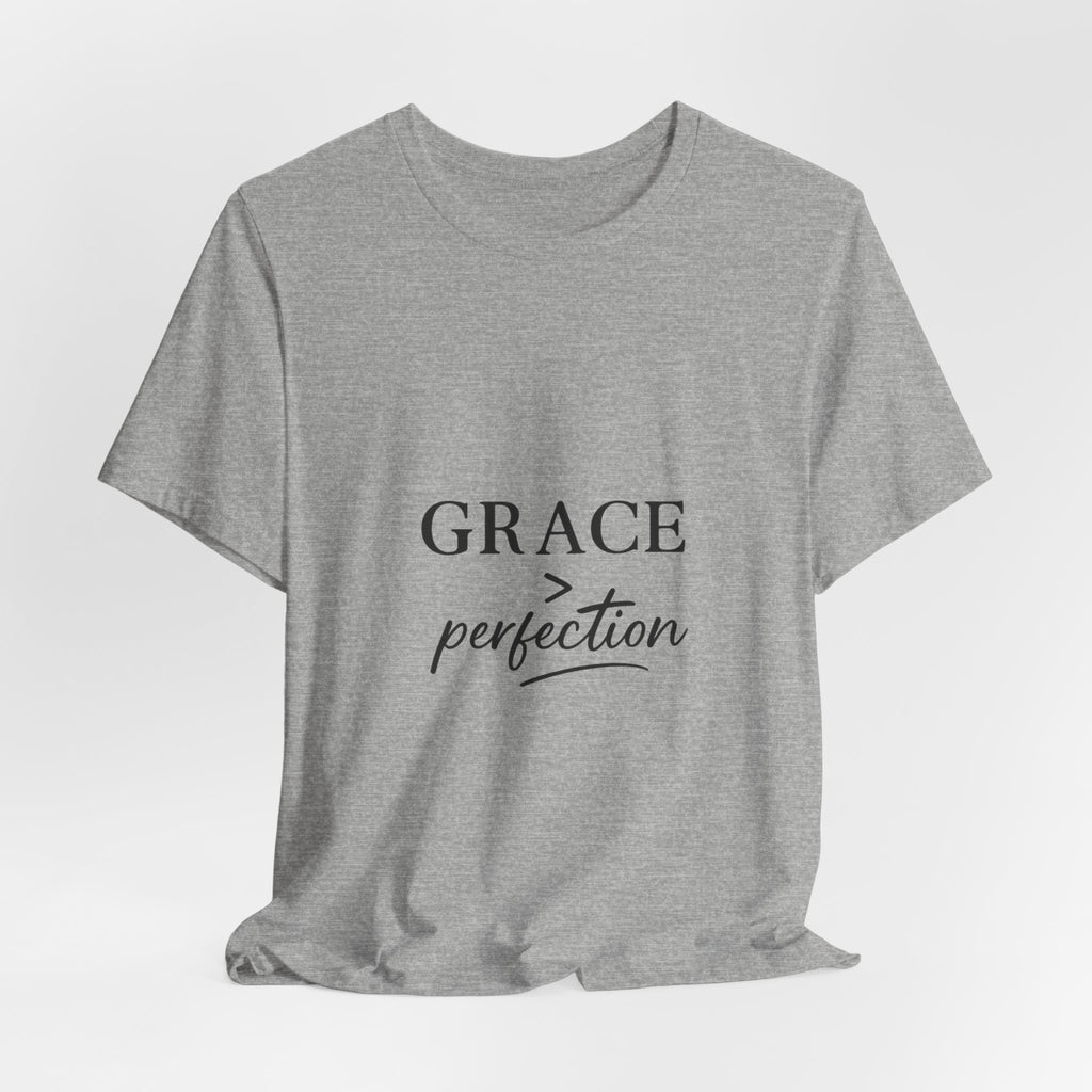 Grace Over Perfection Shirt, Christian Faith T-Shirt for Women, Inspirational Bible Quote Tee, Minimalist Religious Gift, Scripture Shirt