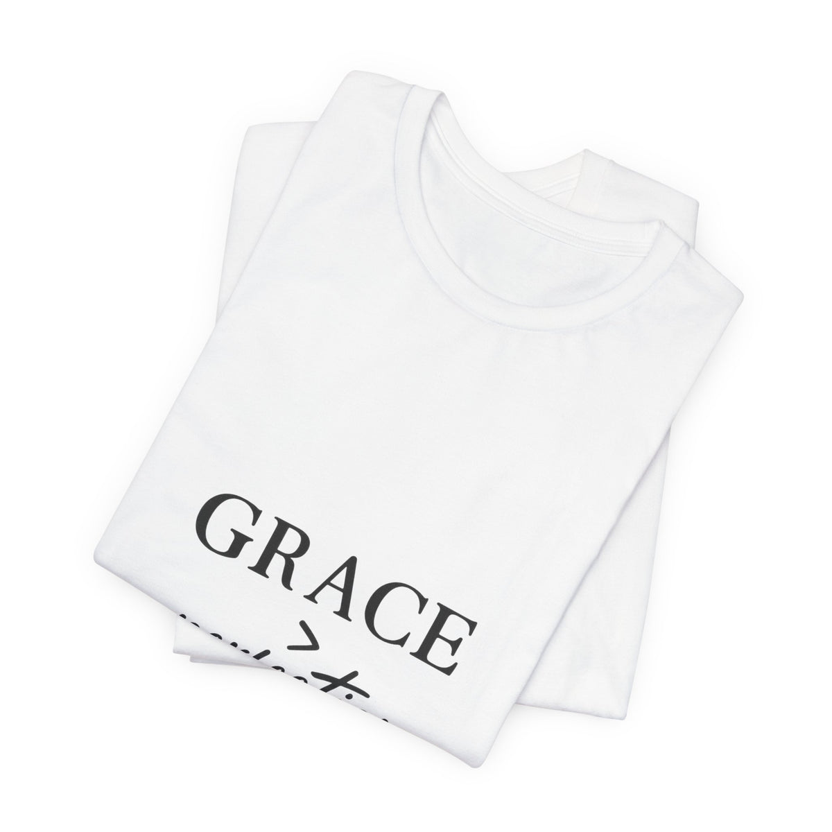 Grace Over Perfection Shirt, Christian Faith T-Shirt for Women, Inspirational Bible Quote Tee, Minimalist Religious Gift, Scripture Shirt