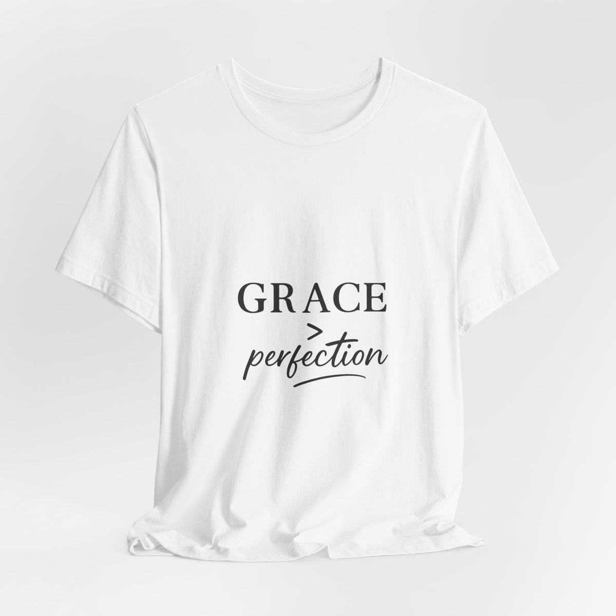 Grace Over Perfection Shirt, Christian Faith T-Shirt for Women, Inspirational Bible Quote Tee, Minimalist Religious Gift, Scripture Shirt