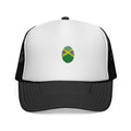 Jamaica Flag Seed Bead Oval Trucker Cap | Black or Dark Green  Mesh Hat