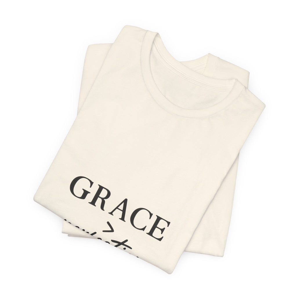 Grace Over Perfection Shirt, Christian Faith T-Shirt for Women, Inspirational Bible Quote Tee, Minimalist Religious Gift, Scripture Shirt