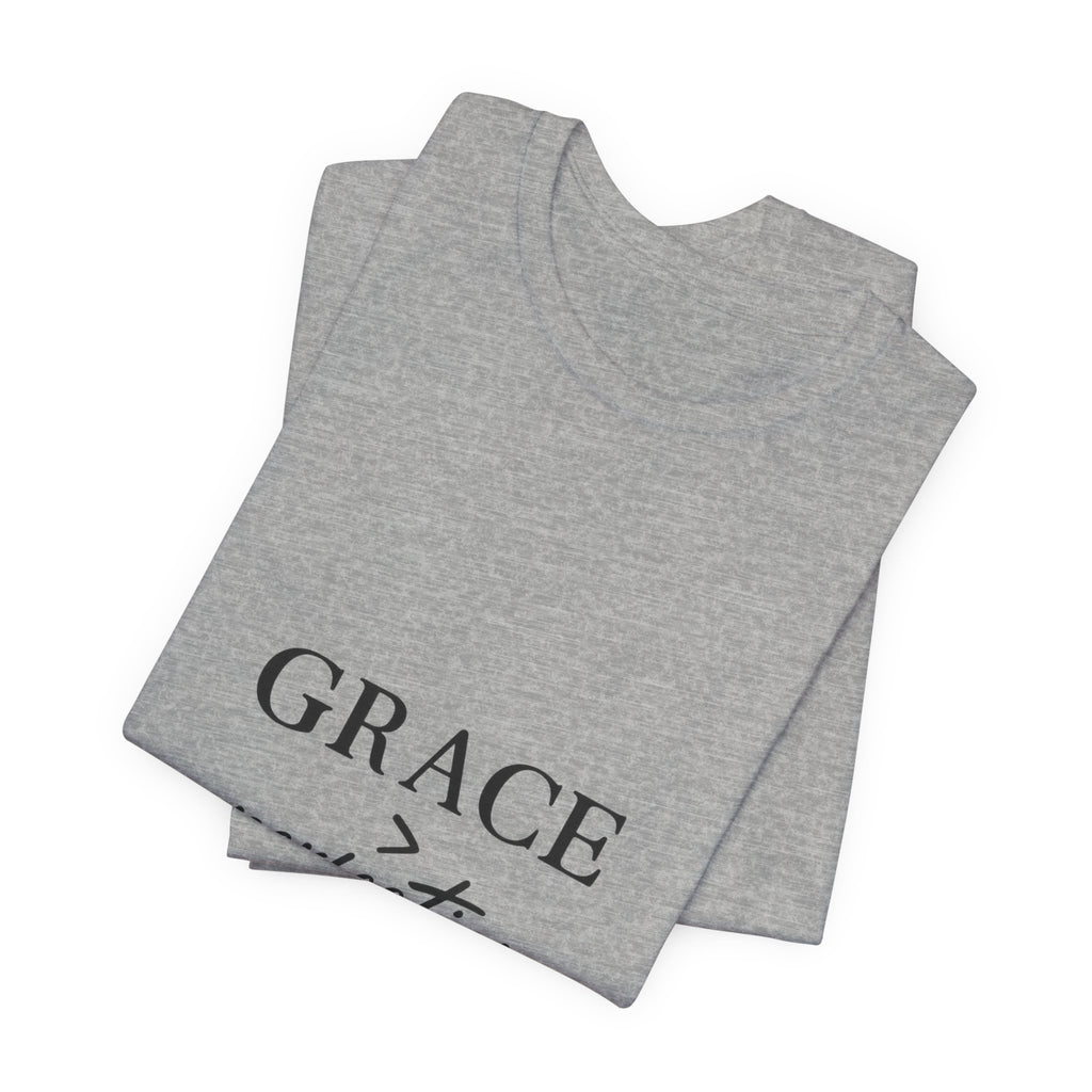 Grace Over Perfection Shirt, Christian Faith T-Shirt for Women, Inspirational Bible Quote Tee, Minimalist Religious Gift, Scripture Shirt
